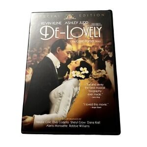 MGM De-Lovely DVD Special Edition Kevin Kline Ashley Judd 2004 Widescreen